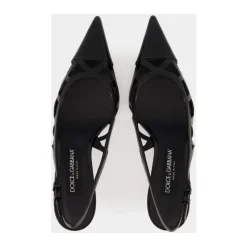 Escarpins Slingback en Cuir Noir
