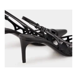 Escarpins Slingback en Cuir Noir