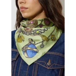 Foulard en soie avec imprimé Broken Jewels