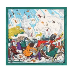 Foulard en soie imprimée