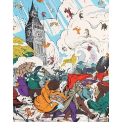 Foulard en soie imprimée