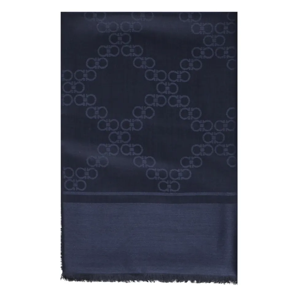 Gancini Wool and Silk Scarf