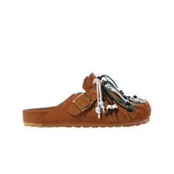 Gea Desert Mules Femme avec Pompons