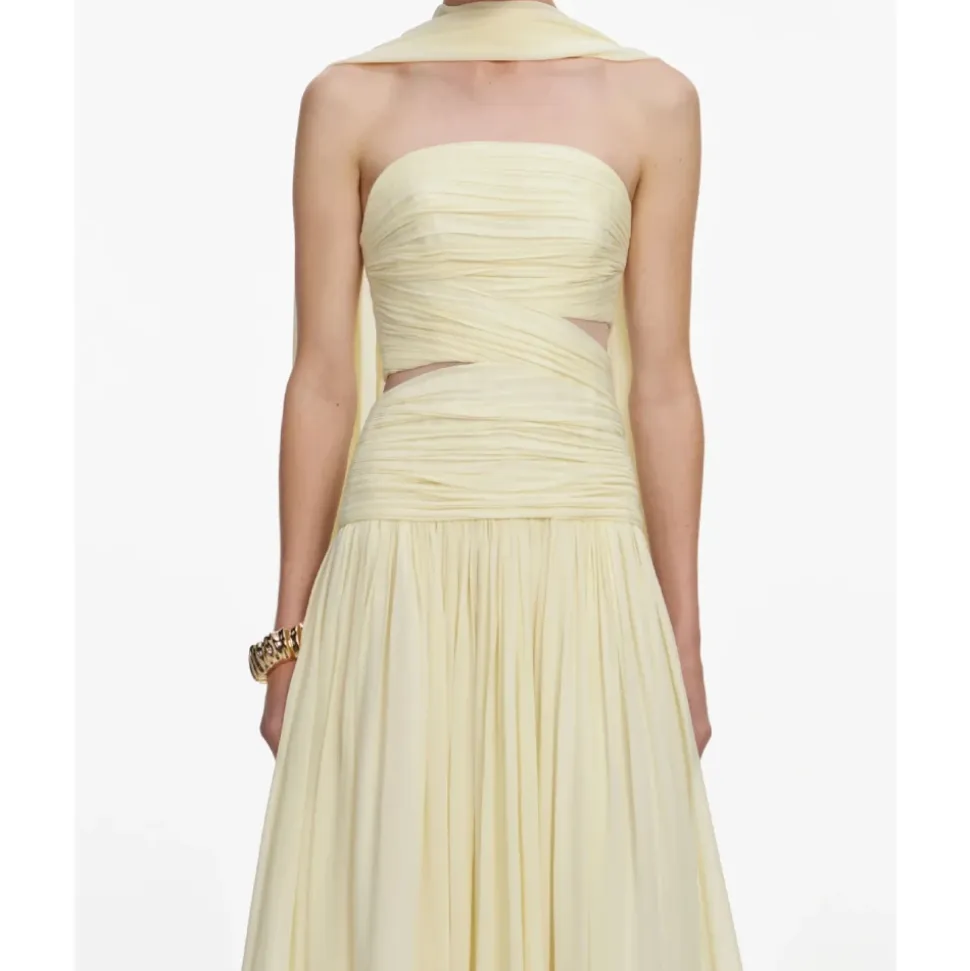 Georgette Scarf Midi Dress