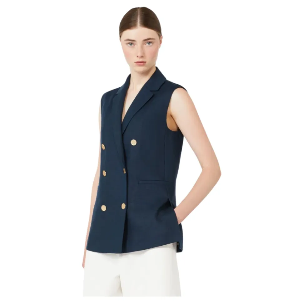 Gilet ajusté à double boutonnage