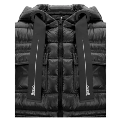 Gilet court matelassé à capuche