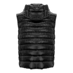 Gilet court matelassé à capuche