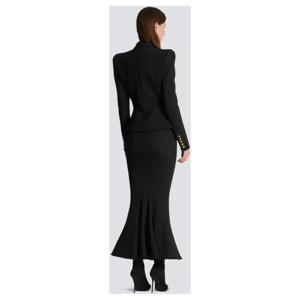 Grain de poudre midi skirt