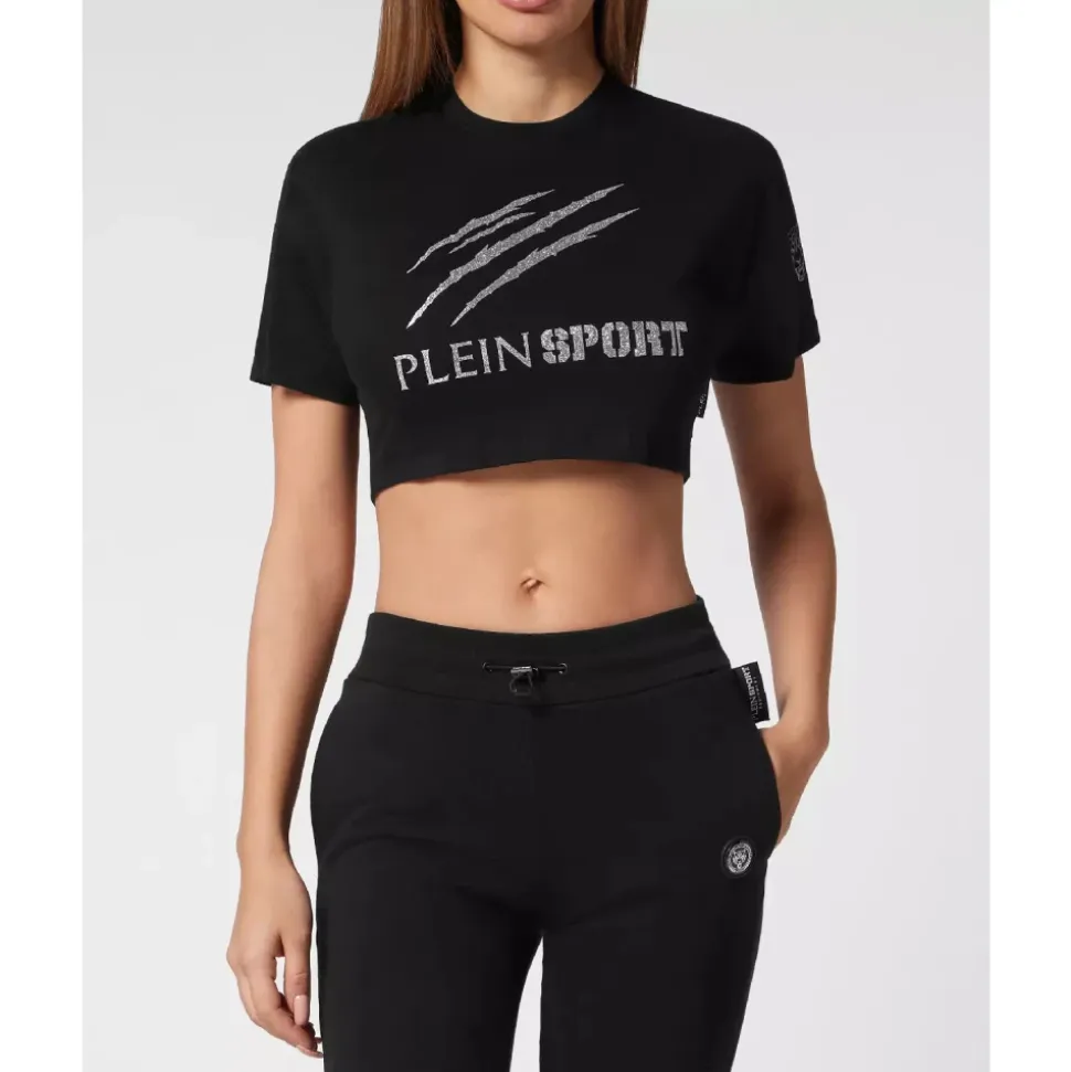 Haut Court Noir avec Logo
