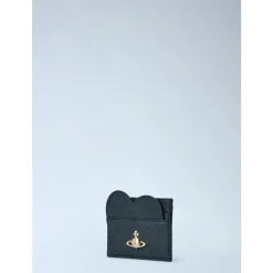 Heart Motif Leather Card Holder