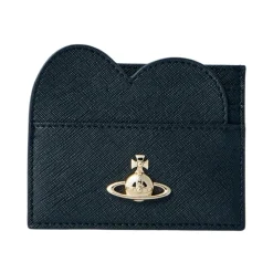 Heart Motif Leather Card Holder