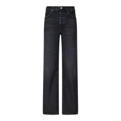 High-Waist Straight-Leg Jeans