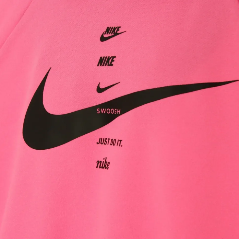 Hoodie Nike Pink Glow/Swoosh Noir