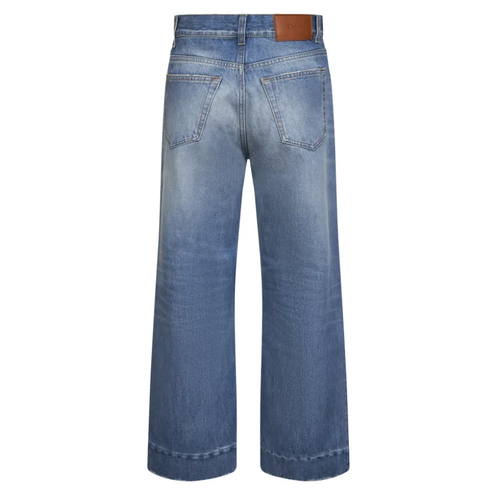 Jean court taille haute