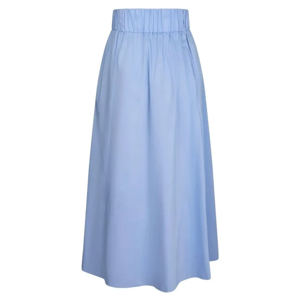 Jupe A-line en Popeline Bleu Ciel