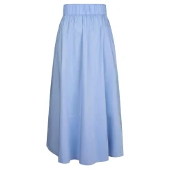 Jupe A-line en Popeline Bleu Ciel