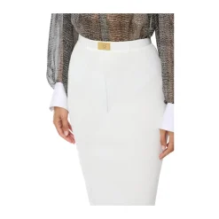 Jupe en maille côtelée avec ceinture