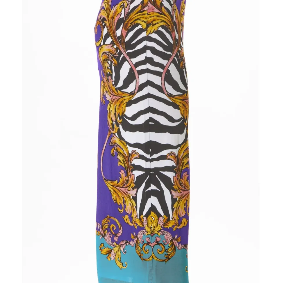 Jupe Longue Baroque Zébrée en Organza