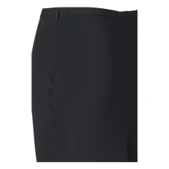 Jupe Longue en Crêpe Noir avec Plis