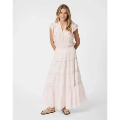 Jupe Longue en Voile Rose Clair