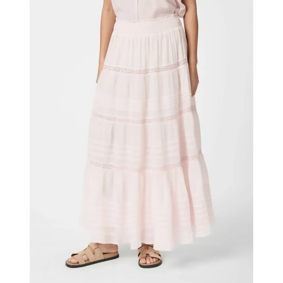 Jupe Longue en Voile Rose Clair