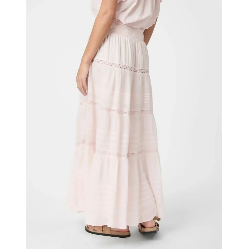 Jupe Longue en Voile Rose Clair