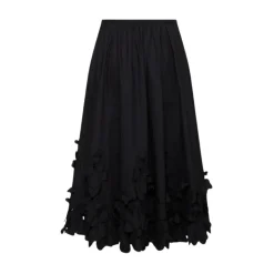 Jupe Midi Brodée de Fleurs