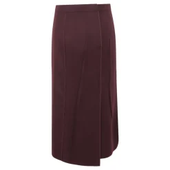 Jupe midi compacte en flanelle