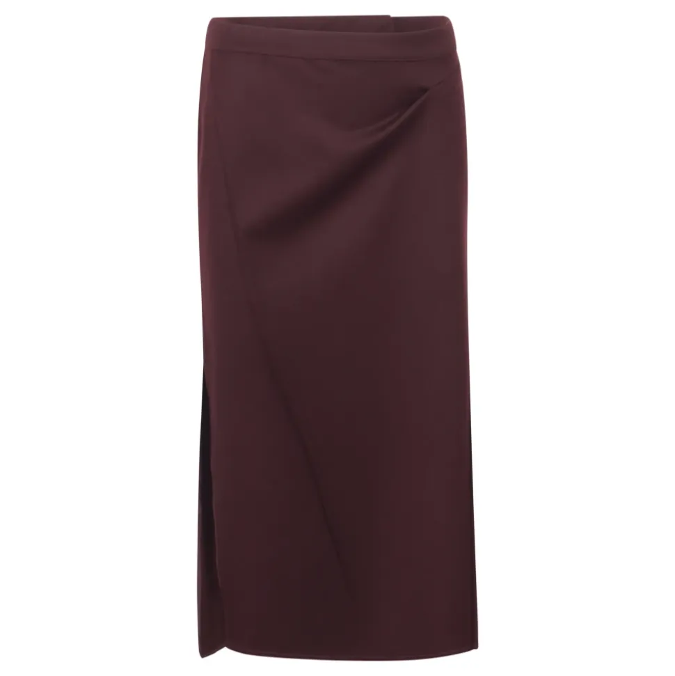 Jupe midi compacte en flanelle