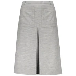 Jupe Midi à Coutures Contrastées