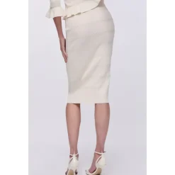 Jupe midi en maille