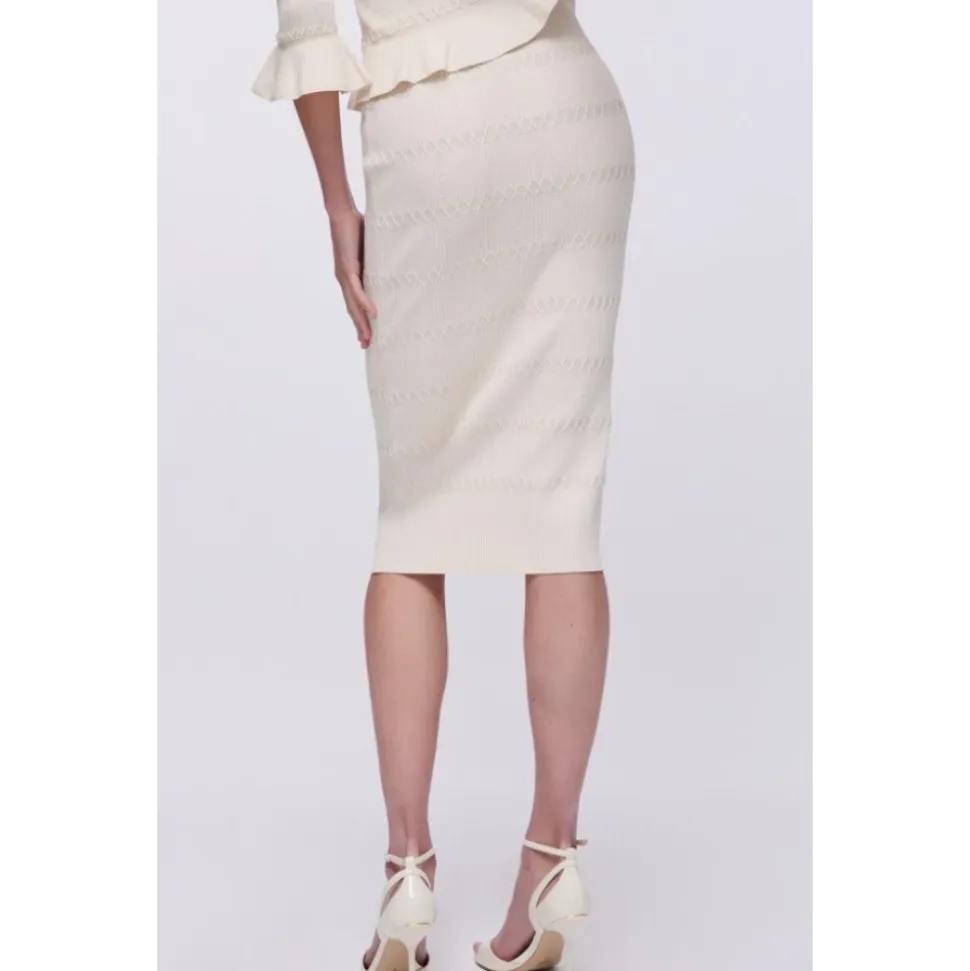 Jupe midi en maille
