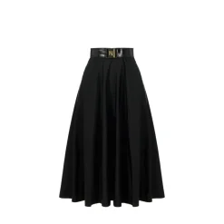 Jupe Midi en Voile avec Ceinture