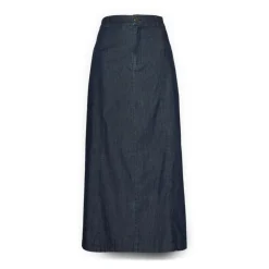 Jupe midi évasée en chambray