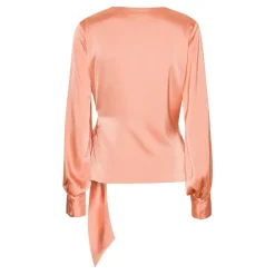 Élégante Blouse Drapée Ines Peach