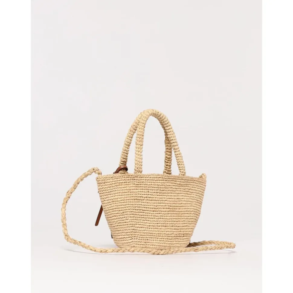 Élégant Sac de Paille avec Détail Palmier