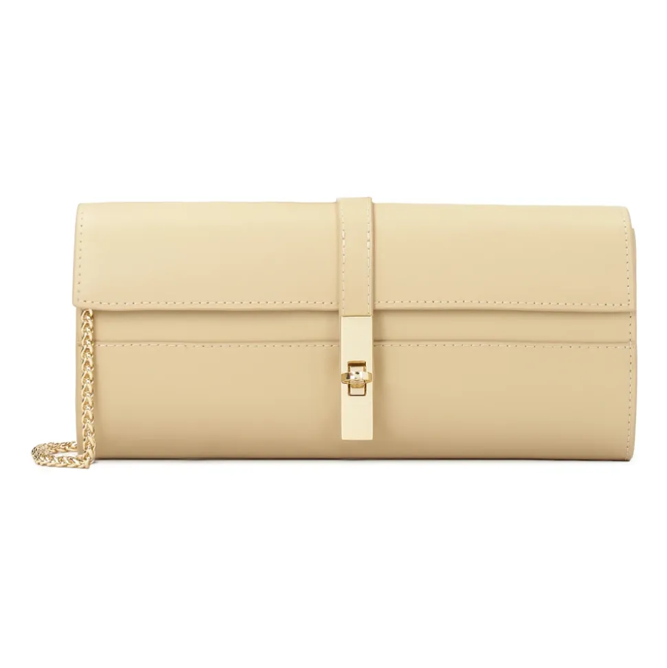 Élégant sac pochette avec fermoir monogrammé