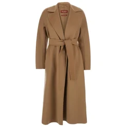 Long Manteau en Laine, Cachemire et Soie