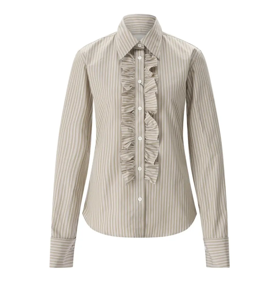 Long Sleeve Ruffled Adjusted Shirt