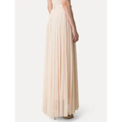 Longue jupe plissée en tulle