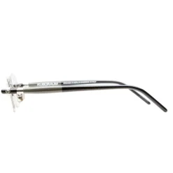 Lunettes de soleil rectangulaires en argent/gris/noir