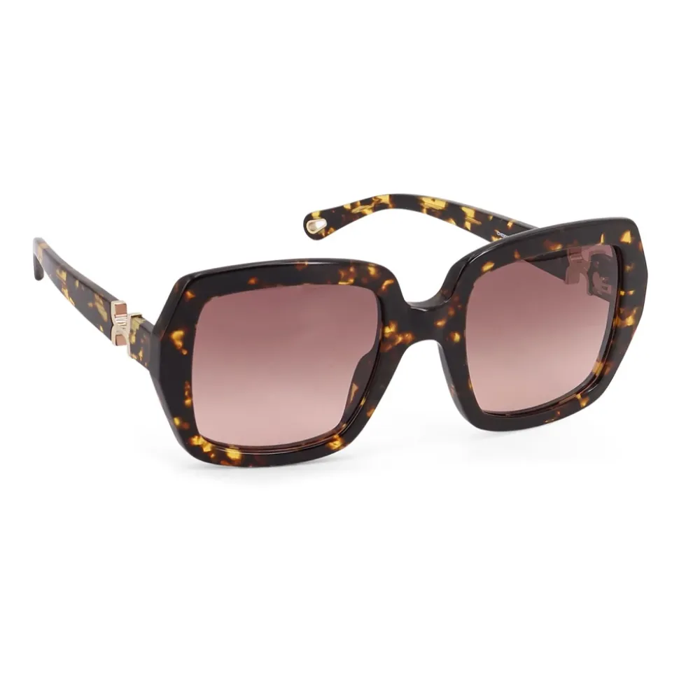 Lunettes de soleil à verres carrés avec détail métallique