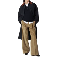 Manteau à col en daim
