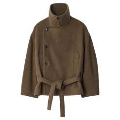 Manteau court à ceinture