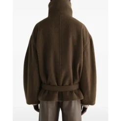 Manteau court à ceinture