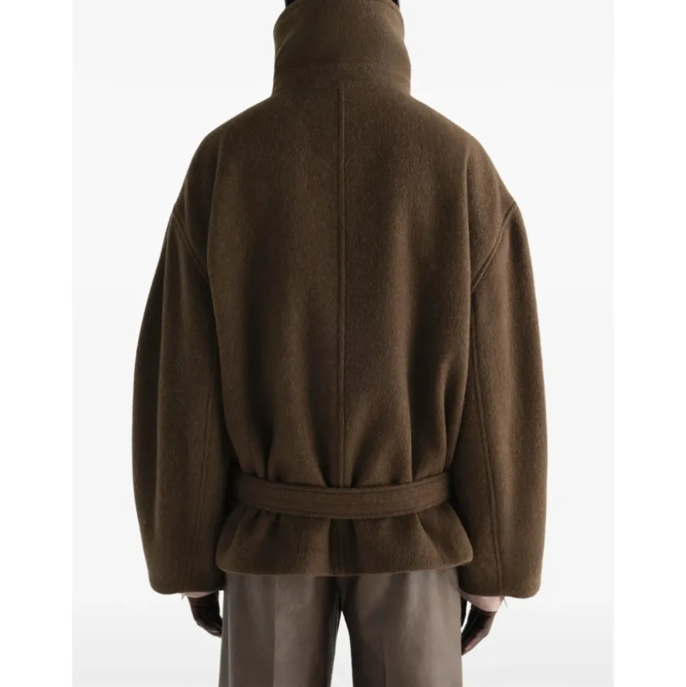 Manteau court à ceinture