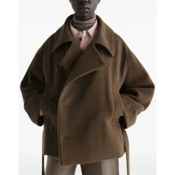 Manteau court à ceinture