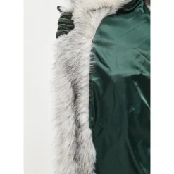 Manteau en fausse fourrure luxueux Natalie - Gris