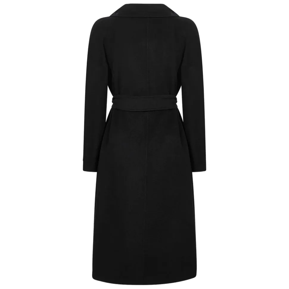 Manteau Noir avec Détails Faits Main