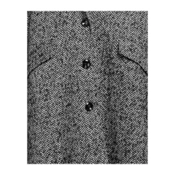 Manteau tweed à motif bicolore